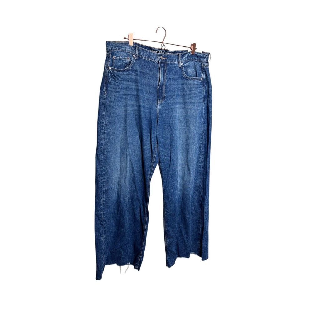 New American Eagle Super High Rise Baggy Wide Leg Jeans Plus Size 20